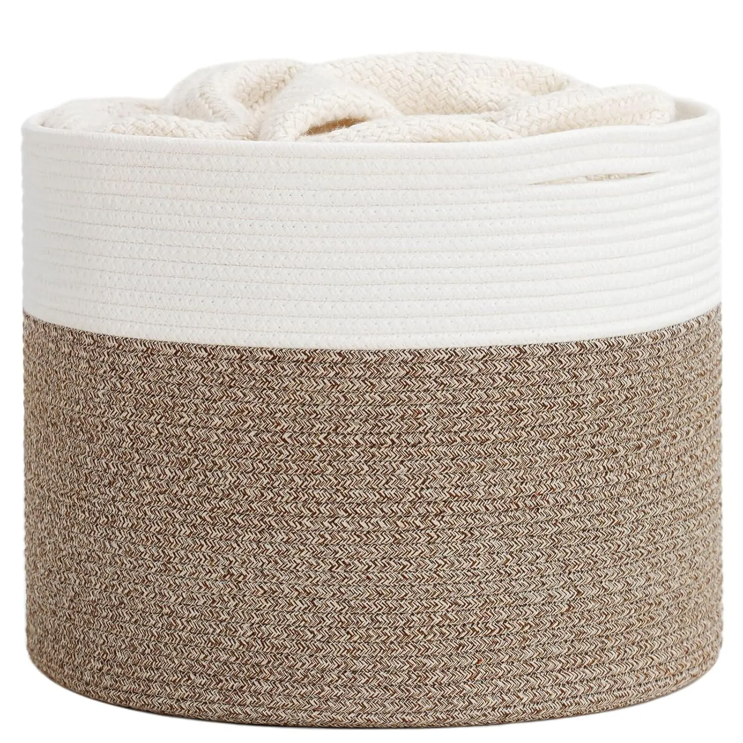 15.8x15.8x13.8 Inch Cotton Rope Basket for Blankets, Toys, Nursery & Living Room Decor - Soft Material Design
15.8x15.8x13.8 Inch Cotton Rope Basket for Blankets, Toys, Nursery & Living Room Decor - Soft Material Design