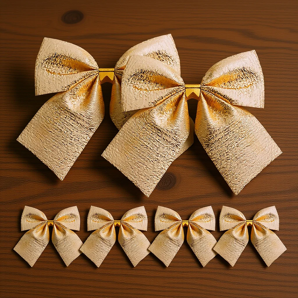 12Pcs Golden Ribbon Bows Bowknot Christmas Tree Hanging Decorations Satin 500x500cm Christmas Tree Hanging Decorations
12Pcs Golden Ribbon Bows Bowknot Christmas Tree Hanging Decorations Satin 500x500cm Christmas Tree Hanging Decorations