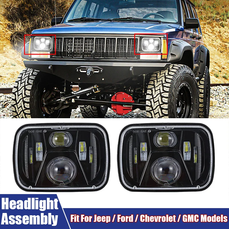 2Pcs/Set 5x7inch LED Headlights IP67 Waterproof New Chips Headlight Assembly 110W Fit For Jeep / Ford / Chevrolet / GMC Models
2Pcs/Set 5x7inch LED Headlights IP67 Waterproof New Chips Headlight Assembly 110W Fit For Jeep / Ford / Chevrolet / GMC Models