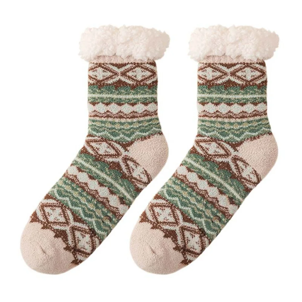 Soft Plush Thick Thermal Socks Mid Tube Ethnic Style Sleeping Socks Thicken Warm Anti Slip Fleece Sock Winter Indoor
Soft Plush Thick Thermal Socks Mid Tube Ethnic Style Sleeping Socks Thicken Warm Anti Slip Fleece Sock Winter Indoor