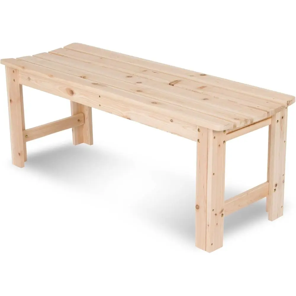 Outdoor Wooden Patio Garden Bench, 4ft, Natural Finish
Outdoor Wooden Patio Garden Bench, 4ft, Natural Finish