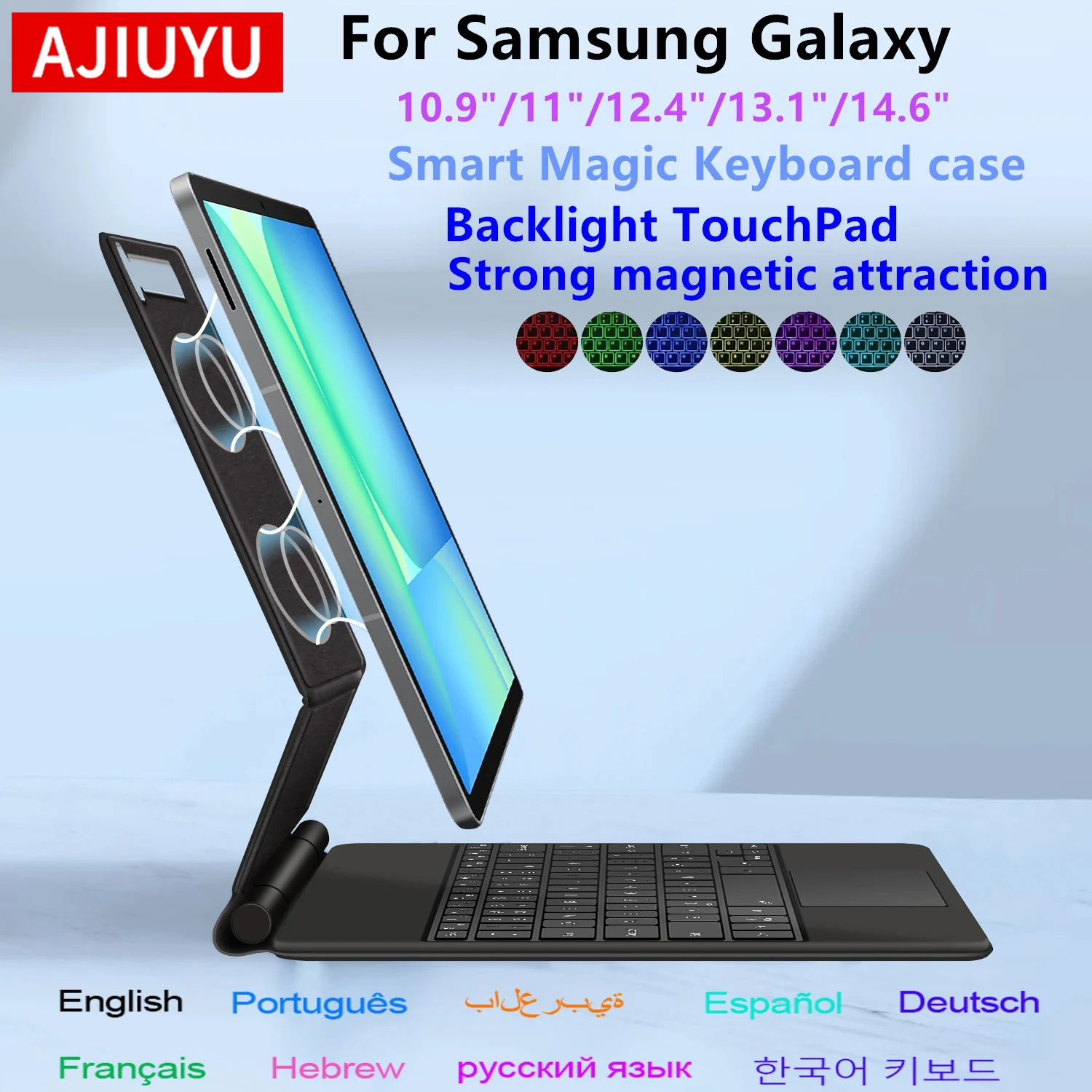 Magic Keyboard Case For Samsung Galaxy Tab S10 Lite S9 FE 10.9 Tab S7 S8 S9 S10 FE Plus Ultra 11 12.4 13.1 14.6 inch Smart Cover
Magic Keyboard Case For Samsung Galaxy Tab S10 Lite S9 FE 10.9 Tab S7 S8 S9 S10 FE Plus Ultra 11 12.4 13.1 14.6 inch Smart Cover