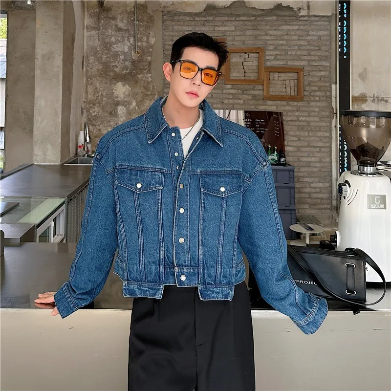 Irregular Hem Short Styles Blue Denim Jacket Men's Lapels Single Breasted Tops Washed Trendy Coat Purple 2025 New Men's Clothing
Irregular Hem Short Styles Blue Denim Jacket Men's Lapels Single Breasted Tops Washed Trendy Coat Purple 2025 New Men's Clothing