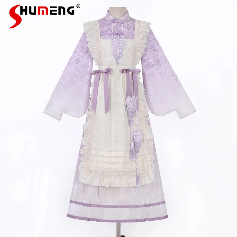 Japanese Original Lolita Sweet Long Dresses Women's Daily Wear Cute Y2k Light Pastoral Style Classic Purple Series Rojita Dress
Japanese Original Lolita Sweet Long Dresses Women's Daily Wear Cute Y2k Light Pastoral Style Classic Purple Series Rojita Dress