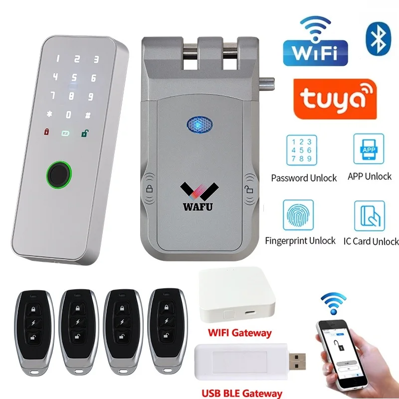 WAFU-026 Invisible Smart Door Lock Bluetooth-Compatible Waterproof Metal Fingerprint Card Password Tuya Access Anti-theft Remote
WAFU-026 Invisible Smart Door Lock Bluetooth-Compatible Waterproof Metal Fingerprint Card Password Tuya Access Anti-theft Remote