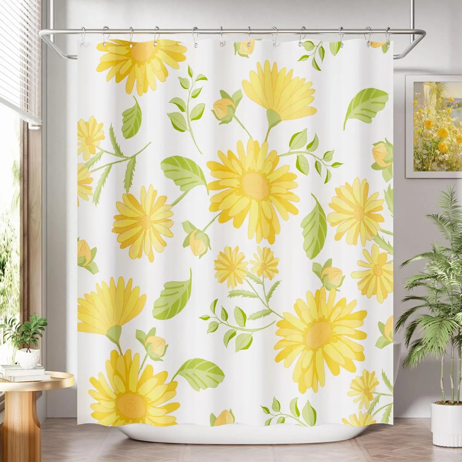 Waterproof Yellow Floral Shower Curtain Sunflowers Daisy Print Polyester Bathroom Decor Accessory Curtain for Modern Home
Waterproof Yellow Floral Shower Curtain Sunflowers Daisy Print Polyester Bathroom Decor Accessory Curtain for Modern Home