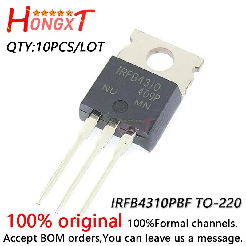 10PCS 100% NEW Original IRFB4310 IRFB4310PBF TO-220 N-Channel MOS FET 100V 100A.
10PCS 100% NEW Original IRFB4310 IRFB4310PBF TO-220 N-Channel MOS FET 100V 100A.