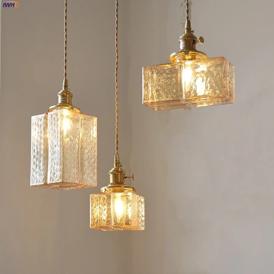 IWHD Cube Amber Glass LED Pendant Lamp Kitchen Bedroom Dining Room Decor Wire Adjustable Nordic Modern Hanging Light Fixtures
IWHD Cube Amber Glass LED Pendant Lamp Kitchen Bedroom Dining Room Decor Wire Adjustable Nordic Modern Hanging Light Fixtures