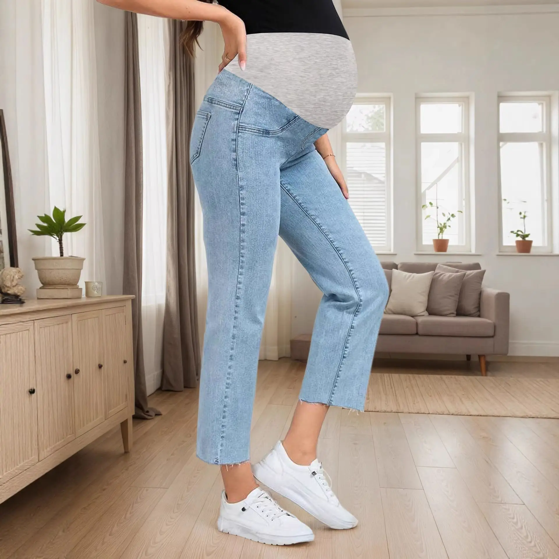 Pregnant Women Denim Pants Maternity Elastic High Waist Belly Support Jeans New 2026 Spring Autumn Casual Pregnancy Trousers
Pregnant Women Denim Pants Maternity Elastic High Waist Belly Support Jeans New 2026 Spring Autumn Casual Pregnancy Trousers