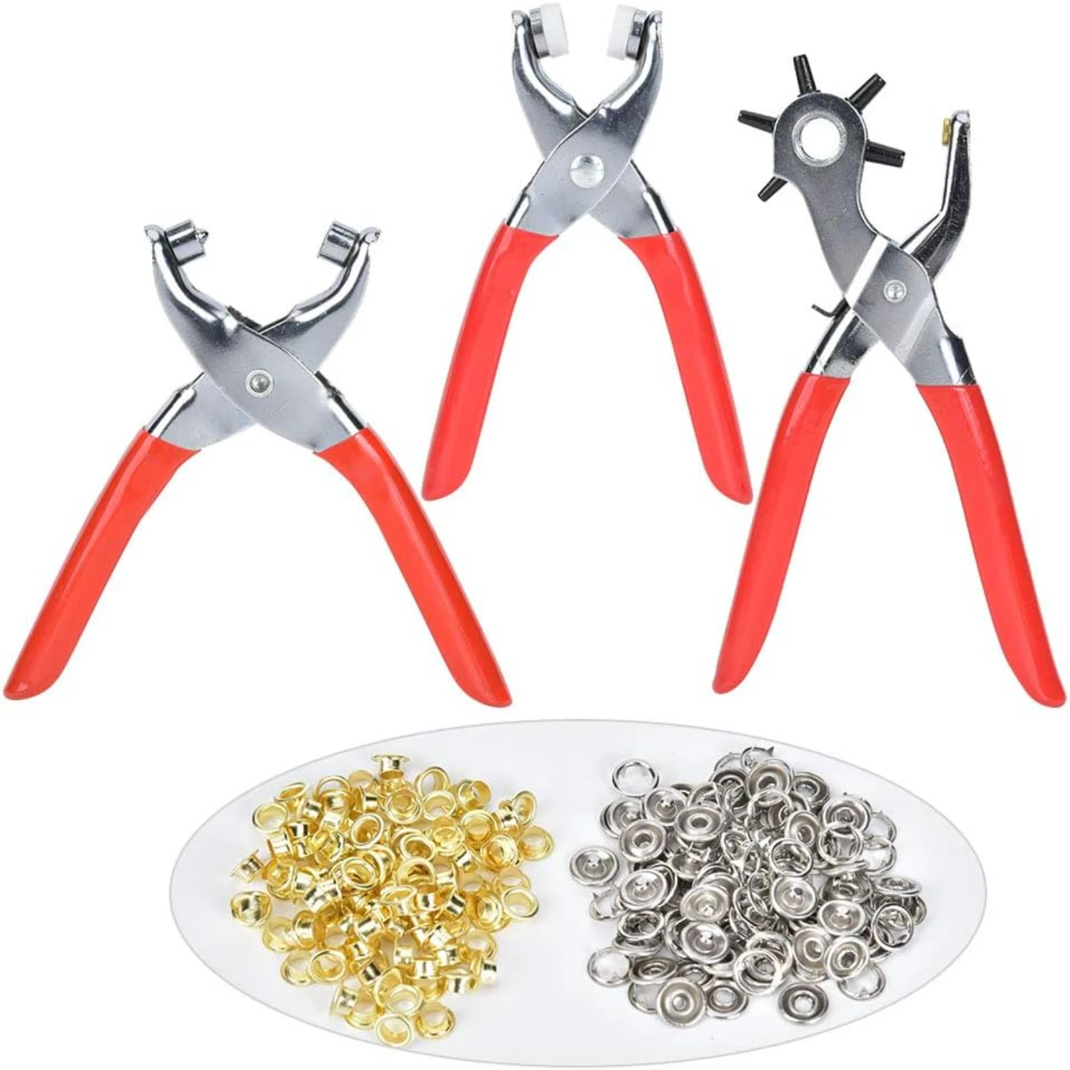 High-Quality, Superior, and Durable Leatherworking Punch Set with Premium Ergonomic Red Handles - Essential, Versatile Tool for
High-Quality, Superior, and Durable Leatherworking Punch Set with Premium Ergonomic Red Handles - Essential, Versatile Tool for
