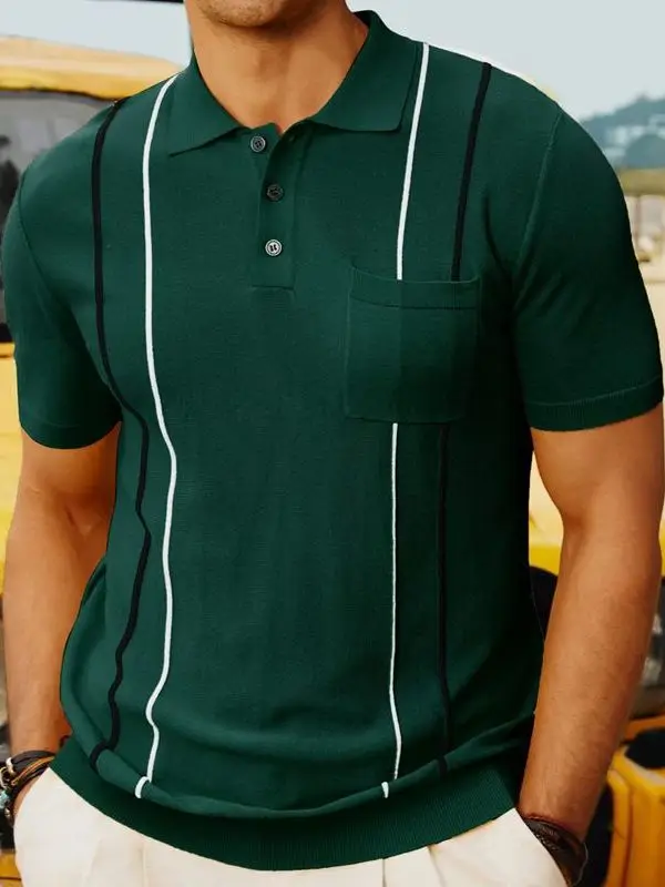 Дизайнерская футболка Color Block с коротким рукавом для мужчин: новая летняя тонкая повседневная трикотажная футболка в корейском стиле
Дизайнерская футболка Color Block с коротким рукавом для мужчин: новая летняя тонкая повседневная трикотажная футболка в корейском стиле