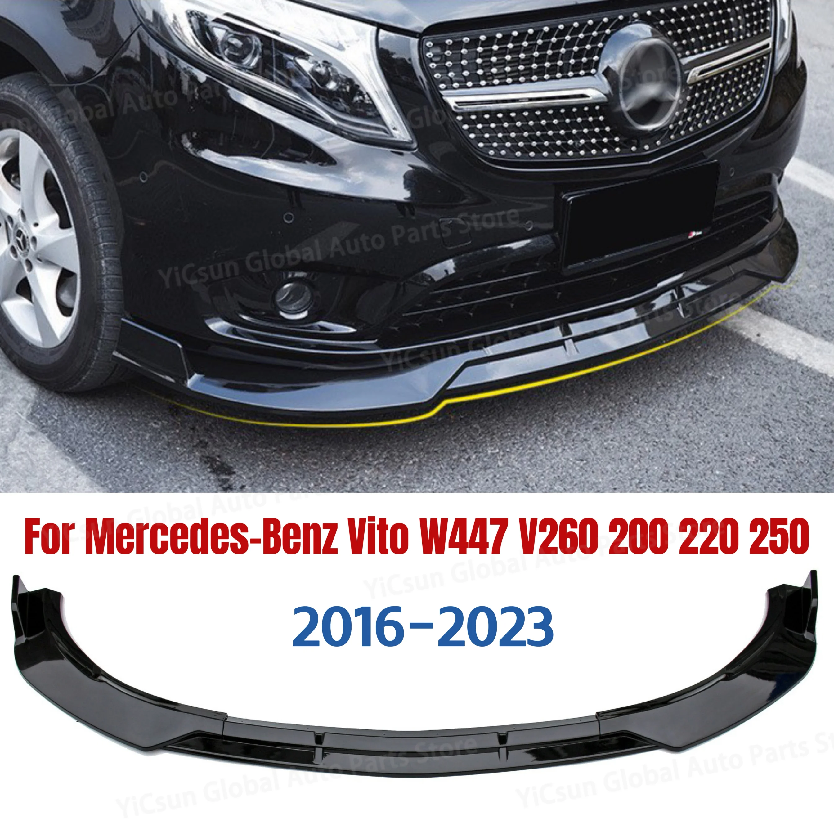 Сплиттер для переднего бампера Mercedes-Benz Vito W447 V260 200 220 250 2016-2023
Сплиттер для переднего бампера Mercedes-Benz Vito W447 V260 200 220 250 2016-2023