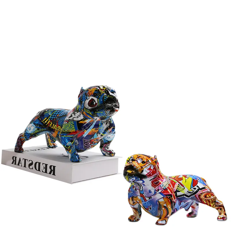 Graffiti Bully Color Decor Solid Realistic Dog Entrance Painted Simple Entrance Wine Cabinet Office Home Resin Crafts
Graffiti Bully Color Decor Solid Realistic Dog Entrance Painted Simple Entrance Wine Cabinet Office Home Resin Crafts
