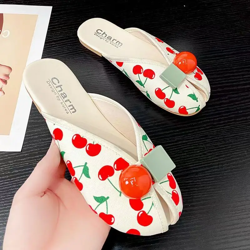 Women Cloth Print Baotou Flat sole Slippers Summer New Soft Sole Non Slip Breathable Lovely Outdoor Half Slippers Sandals
Women Cloth Print Baotou Flat sole Slippers Summer New Soft Sole Non Slip Breathable Lovely Outdoor Half Slippers Sandals