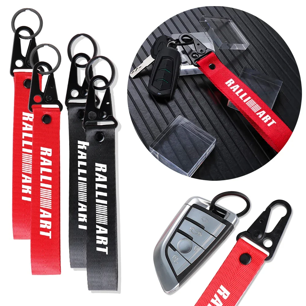 Ralliart Car Keychain Ribbon Key Ring for Mitsubishi Outlander Lancer Pajero ASX Auto Styling Accessories JDM Keyfob
Ralliart Car Keychain Ribbon Key Ring for Mitsubishi Outlander Lancer Pajero ASX Auto Styling Accessories JDM Keyfob