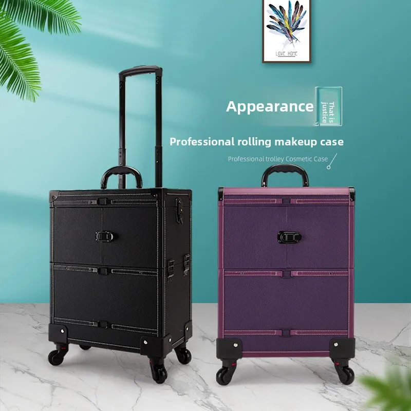 Large Capacity Makeup Case Rolling Wheel Multi Layer Drawer Cosmetic Box Trolley Organizer Professional Storage Makeup Box
Large Capacity Makeup Case Rolling Wheel Multi Layer Drawer Cosmetic Box Trolley Organizer Professional Storage Makeup Box