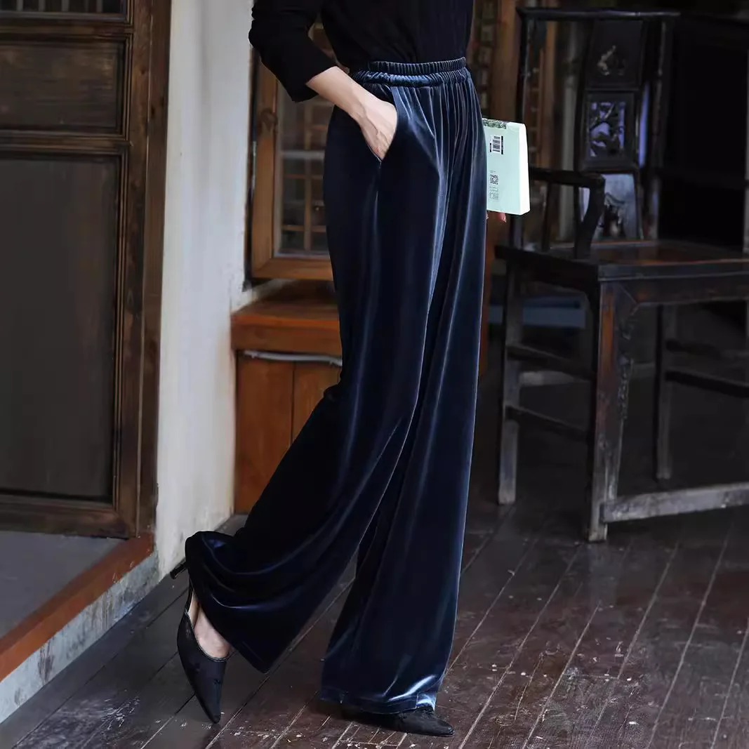 New Velvet Versatile High Waist Skinny Wide Leg Pants Chinese Style Retro Pants Fashion Casual Simple Temperament Elegant Holida
New Velvet Versatile High Waist Skinny Wide Leg Pants Chinese Style Retro Pants Fashion Casual Simple Temperament Elegant Holida
