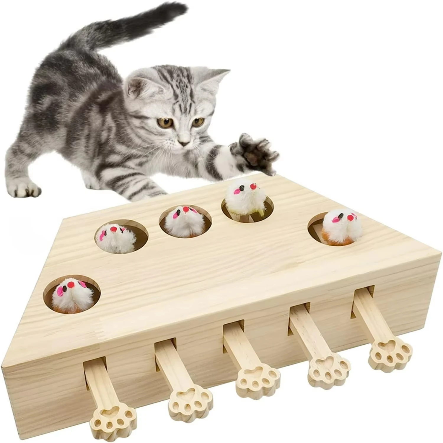 Interactive Solid Wood Cat Enrichment Puzzle Toy for Indoor Cats Fun Whack A Mole Cat Scratching Board Ultimate Self
Interactive Solid Wood Cat Enrichment Puzzle Toy for Indoor Cats Fun Whack A Mole Cat Scratching Board Ultimate Self