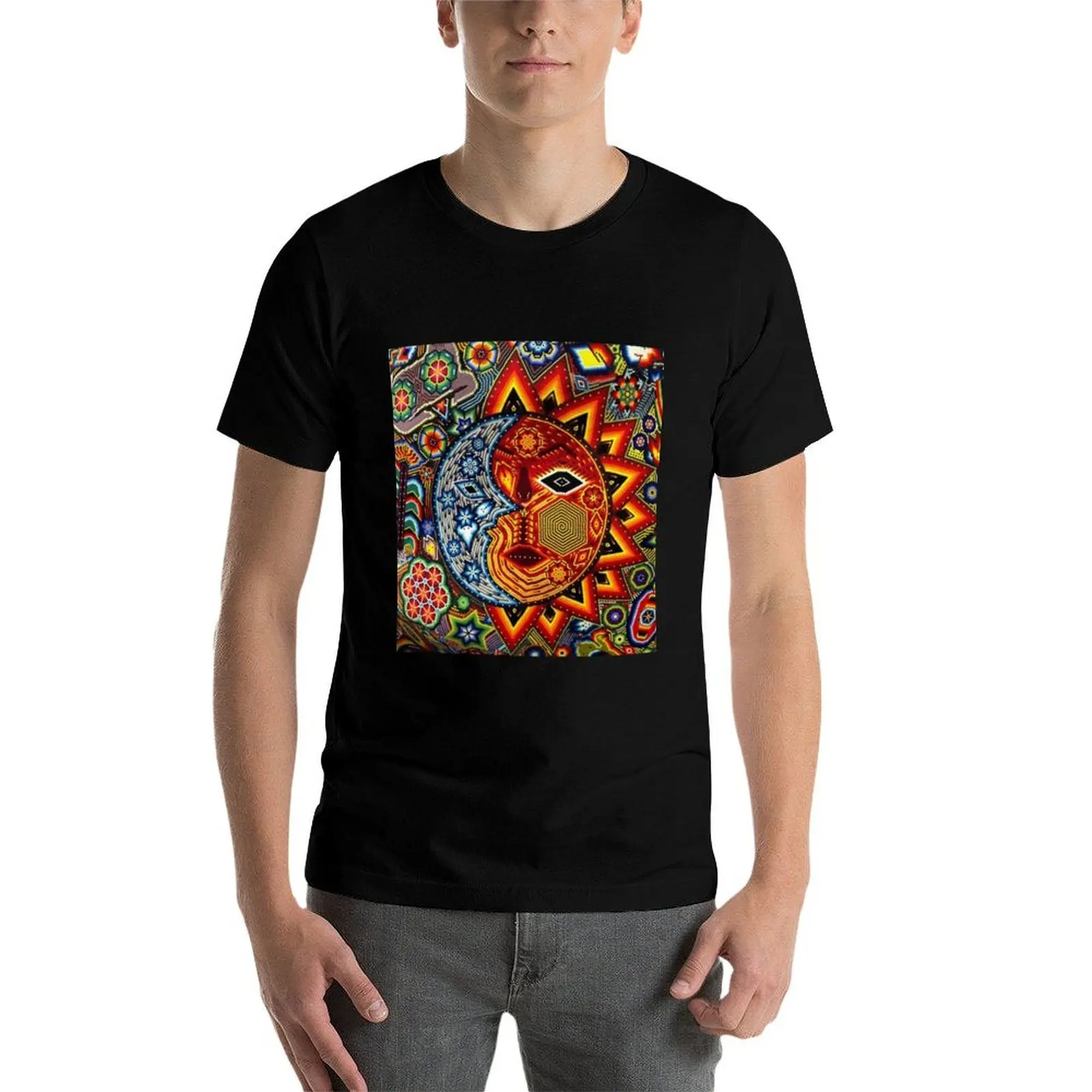 Sun art huichol mexican T-Shirt t shirt for man 100 percent cotton man t shirts graphic man t shirts for men T-Shirt
Sun art huichol mexican T-Shirt t shirt for man 100 percent cotton man t shirts graphic man t shirts for men T-Shirt