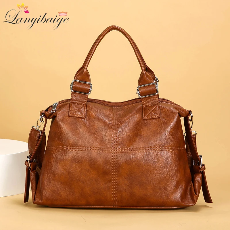 Solid Shoulder Bags for Women 2025 High-quality Soft Leather Crossbody Handbags Lady High-capacity Travel Shopper Bag Sac A Main
Solid Shoulder Bags for Women 2025 High-quality Soft Leather Crossbody Handbags Lady High-capacity Travel Shopper Bag Sac A Main