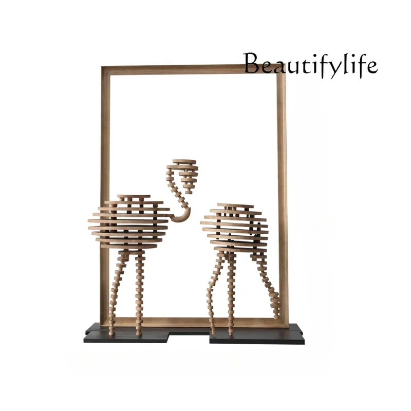 Creative wood abstract ornament floor-to-ceiling landscape sculpture artwork hotel window decoration
Creative wood abstract ornament floor-to-ceiling landscape sculpture artwork hotel window decoration