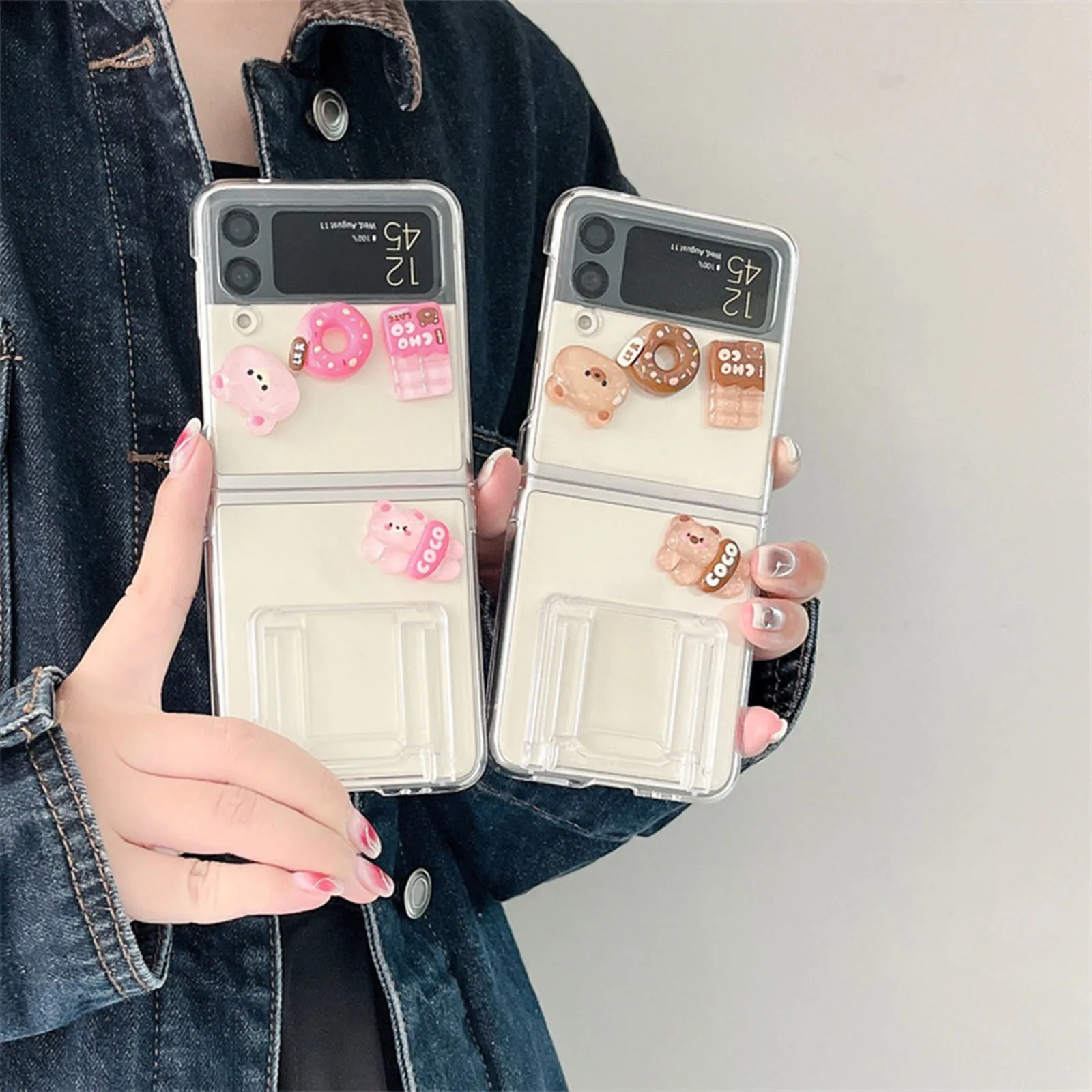 Bear Case for Samsung Galaxy Z Flip 3 4 5G Folding Smartphone Case with Holder Hard PC Shockproof Case Protection Cover
Bear Case for Samsung Galaxy Z Flip 3 4 5G Folding Smartphone Case with Holder Hard PC Shockproof Case Protection Cover
