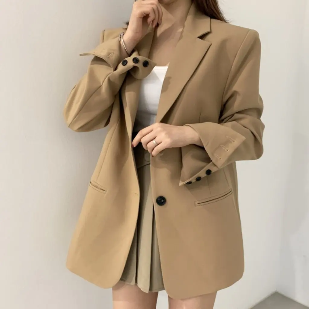 Maillard Korean Chic Classic Retro Brown Gray Suit Jacket Autumn Winter New Women's Fashion Classic Style
Maillard Korean Chic Classic Retro Brown Gray Suit Jacket Autumn Winter New Women's Fashion Classic Style
