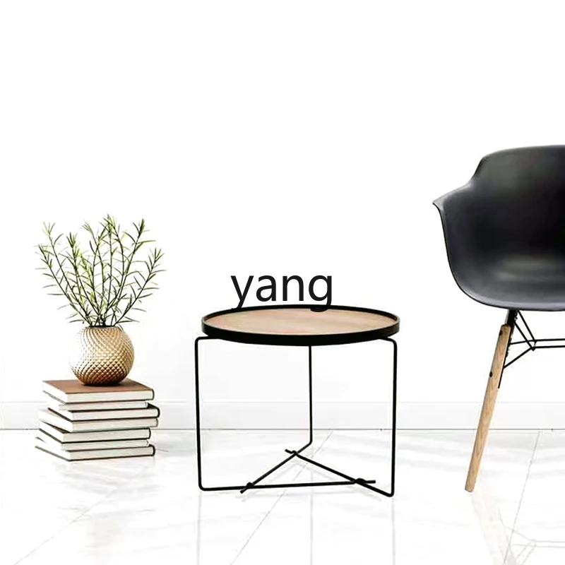 LMM round coffee table small apartment side table walnut short round table retro wrought iron sofa corner
LMM round coffee table small apartment side table walnut short round table retro wrought iron sofa corner