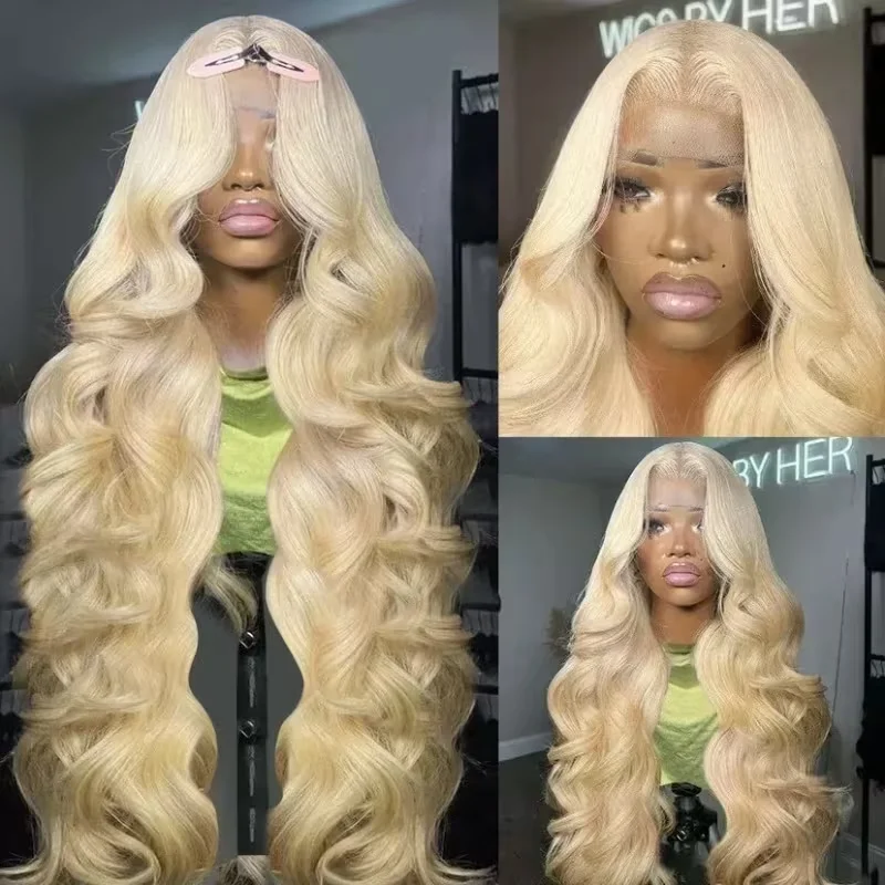 613 13x6 Lace Front Wig Human Hair 30 Inch HD Lace Frontal Wig Blonde Body Wave Lace Front Wigs Human Hair Pre Plucked Baby Hair
613 13x6 Lace Front Wig Human Hair 30 Inch HD Lace Frontal Wig Blonde Body Wave Lace Front Wigs Human Hair Pre Plucked Baby Hair