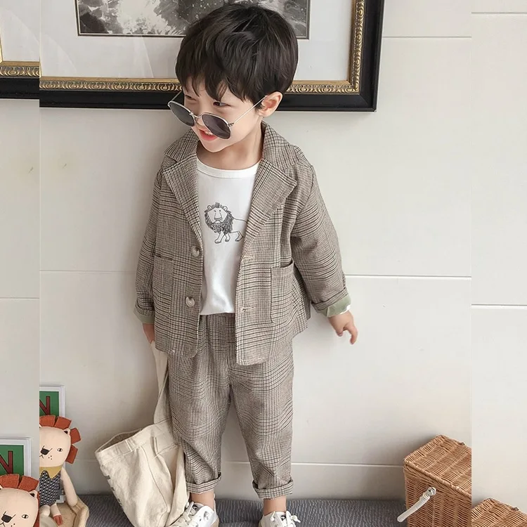 Children's Boys' Casual Suit Baby Spring/autumn Outfit Small Suit Handsome Flower Boy Formal Dress British two-piece Set Trendy
Children's Boys' Casual Suit Baby Spring/autumn Outfit Small Suit Handsome Flower Boy Formal Dress British two-piece Set Trendy