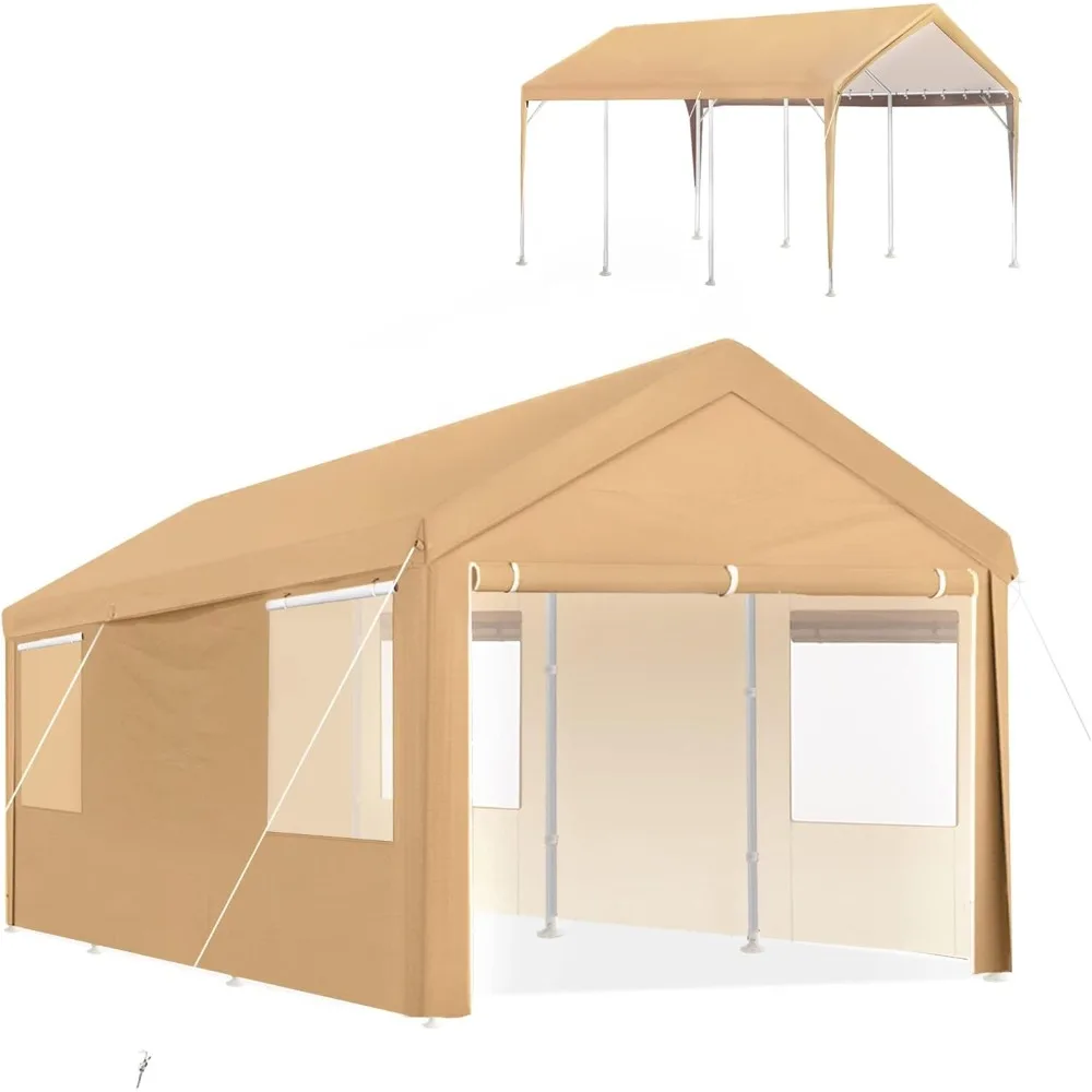 Heavy Duty Carport Canopy, Waterproof & UV-Resistant Car Canopy with Removable Sidewalls for Vehicle& Boat, Portable car Garage
Heavy Duty Carport Canopy, Waterproof & UV-Resistant Car Canopy with Removable Sidewalls for Vehicle& Boat, Portable car Garage