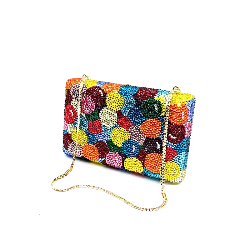 Fashion women evening party purses bridal wedding bag funny colorful balls full crystal clutches
Fashion women evening party purses bridal wedding bag funny colorful balls full crystal clutches