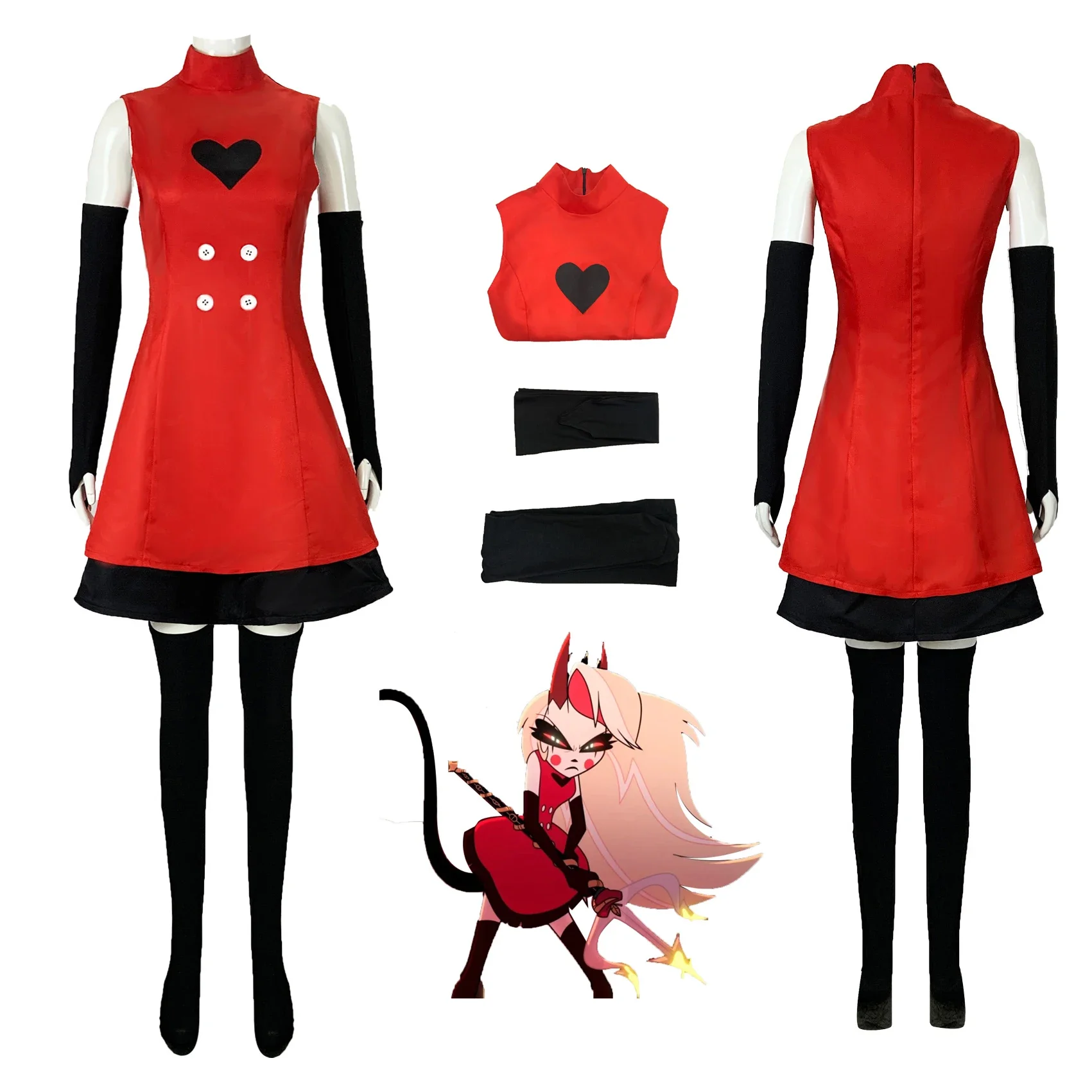 2025Hazbin Charlie Hotel MorFight Star Cosplay Costumes,Perruque, Robe Rouge, Demon NingState Outfit, Anime Halloween, Vêtements
2025Hazbin Charlie Hotel MorFight Star Cosplay Costumes,Perruque, Robe Rouge, Demon NingState Outfit, Anime Halloween, Vêtements