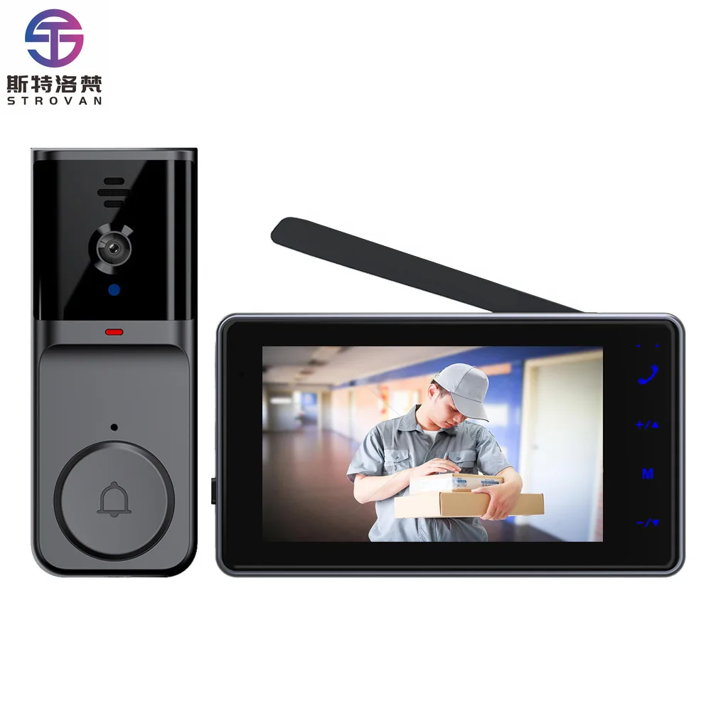 Intelligent Smart Video Intercom System Wireless Visual Doorbell with Touchscreen for Home Use Doorbell