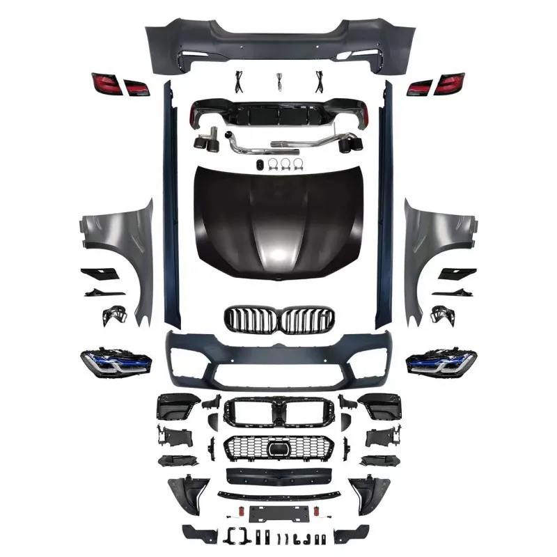 Suitable for 5 Series F10/F18 to G30/G38 surrounded by middle net modified bumper old body kit
Suitable for 5 Series F10/F18 to G30/G38 surrounded by middle net modified bumper old body kit
