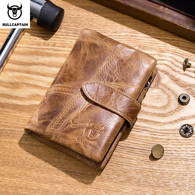 BULLCAPTAIN leather wallet men's fashion two-fold card holder wallet RFID blocking men wallet men coin purse yellow brown 01
BULLCAPTAIN leather wallet men's fashion two-fold card holder wallet RFID blocking men wallet men coin purse yellow brown 01