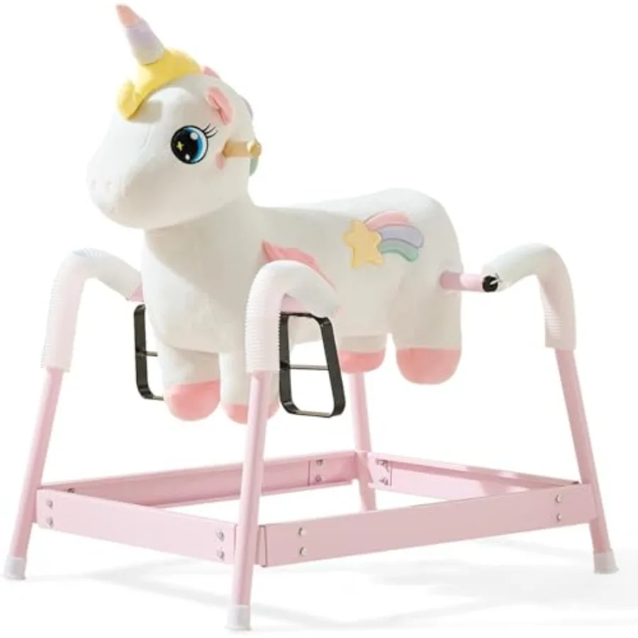 Unicorn Spring Rocking Horse for 3-6 Rainbow Fairy Ride on Horse with Covered Spring and Sturdy Frame Neighing and Galloping So
Unicorn Spring Rocking Horse for 3-6 Rainbow Fairy Ride on Horse with Covered Spring and Sturdy Frame Neighing and Galloping So