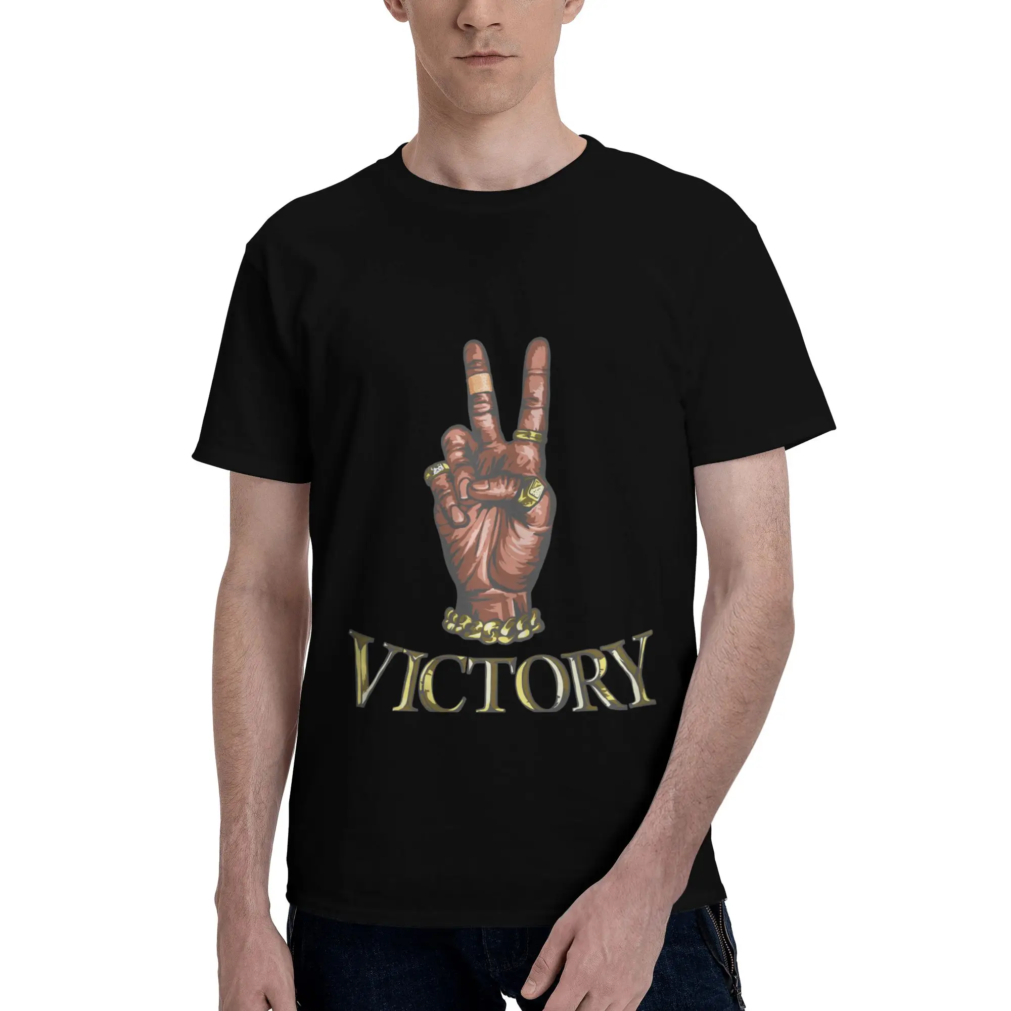 Peace Victory Hand Sign Art Men's T-Shirt Clothes Tees Short Sleeve fugees Cotton
Peace Victory Hand Sign Art Men's T-Shirt Clothes Tees Short Sleeve fugees Cotton