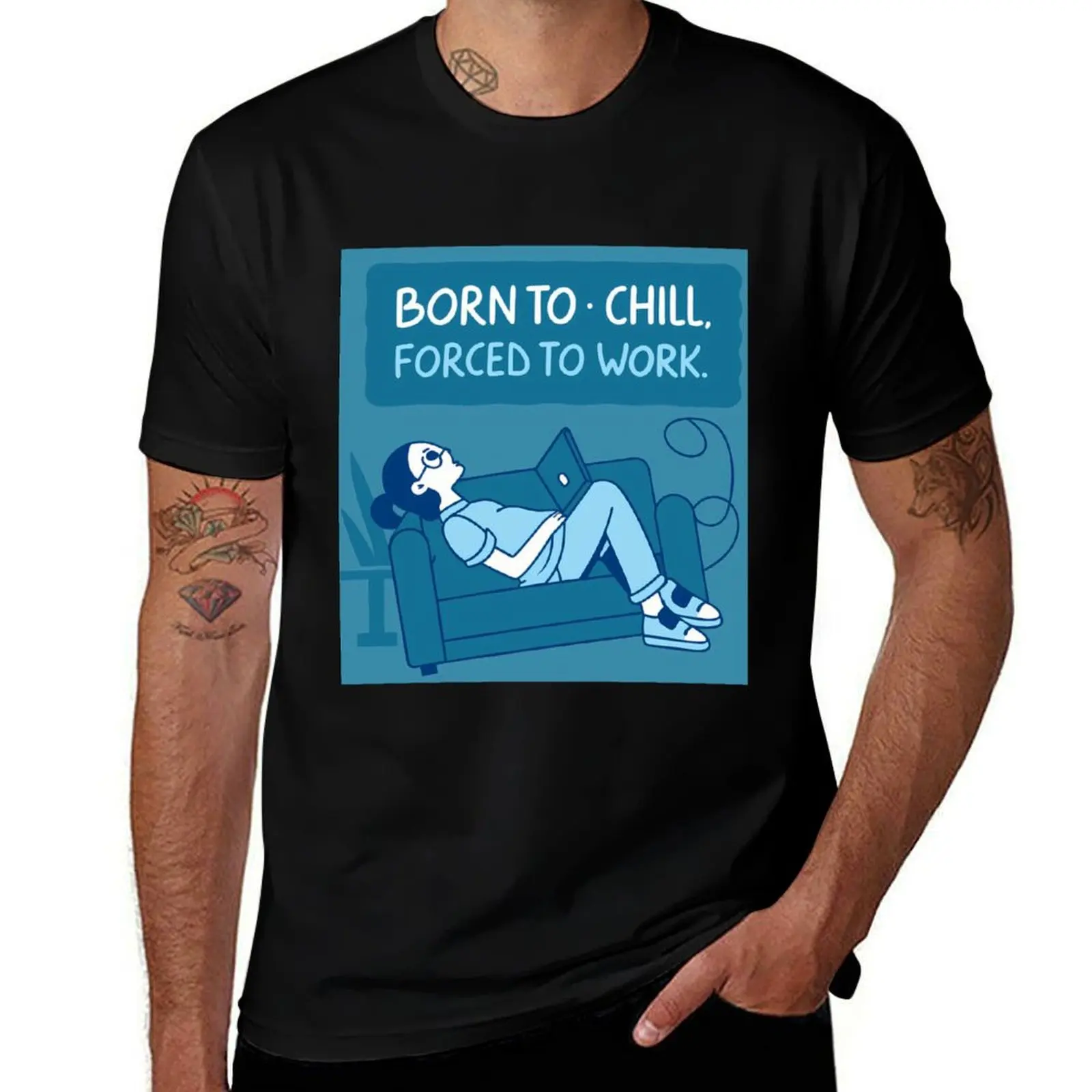 Born To Chill Forced To Work Humorous Illustration T-Shirt tees basketball graphic tees quick drying mens clothes 
Born To Chill Forced To Work Humorous Illustration T-Shirt tees basketball graphic tees quick drying mens clothes