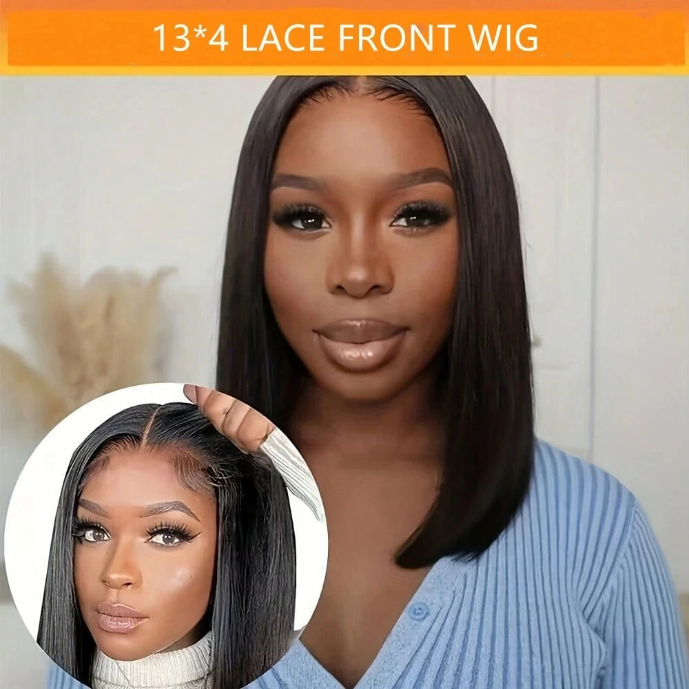 13x4 Human Hair Straight Wig Human Hair HD Lace Bob Wig -250% Density Black Color
13x4 Human Hair Straight Wig Human Hair HD Lace Bob Wig -250% Density Black Color