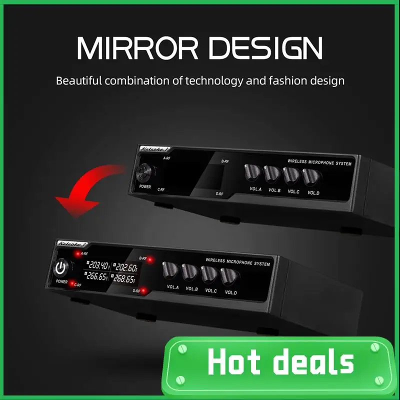 VM304 Audio 4-Channel Wireless Microphone System Handheld Mic 80M Range For Karaoke Speech Singing Portable Set EU Plug Durable
VM304 Audio 4-Channel Wireless Microphone System Handheld Mic 80M Range For Karaoke Speech Singing Portable Set EU Plug Durable