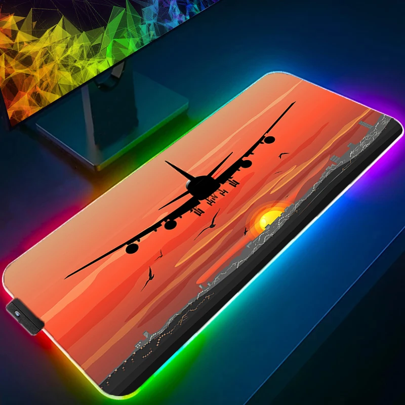LED Light XXL Rubber Large PC Mousepad RGB Gamer Gaming Mouse Pads LED Desk Keyboard Mat Airplane Twilight Scenery Computer Mat
LED Light XXL Rubber Large PC Mousepad RGB Gamer Gaming Mouse Pads LED Desk Keyboard Mat Airplane Twilight Scenery Computer Mat