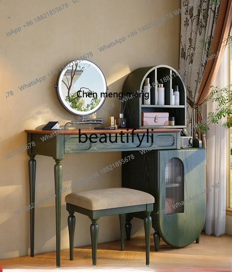 D178 French medieval solid wood dresser creative makeup table telescopic dresser chest integrated
D178 French medieval solid wood dresser creative makeup table telescopic dresser chest integrated