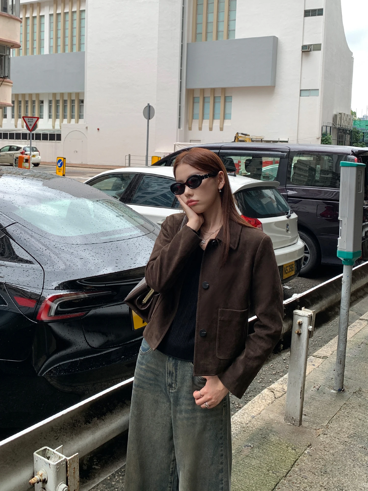 Pusumede Винтажный замшевый воротник Jaet Женское кожаное пальто из искусственной кожи из полиэстера волокна Long Sve Regular Sve Youth Autumn Faion
Pusumede Винтажный замшевый воротник Jaet Женское кожаное пальто из искусственной кожи из полиэстера волокна Long Sve Regular Sve Youth Autumn Faion