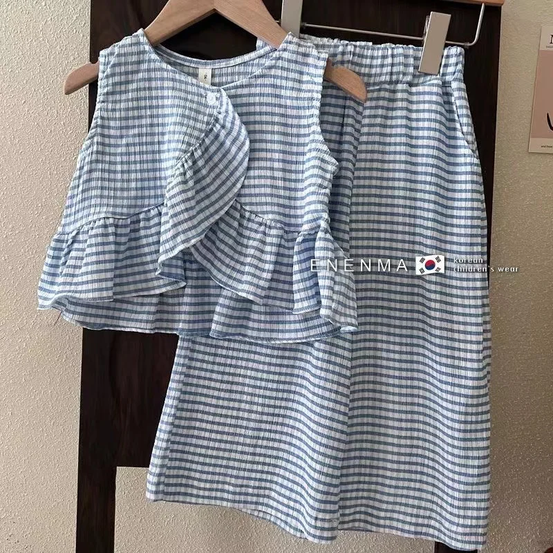 Girls' Summer Thin Sleeveless Vest Skirt Forest Style Set Fashionable Short Sleeved Summer Two-piece Set Kids Outfits
Girls' Summer Thin Sleeveless Vest Skirt Forest Style Set Fashionable Short Sleeved Summer Two-piece Set Kids Outfits