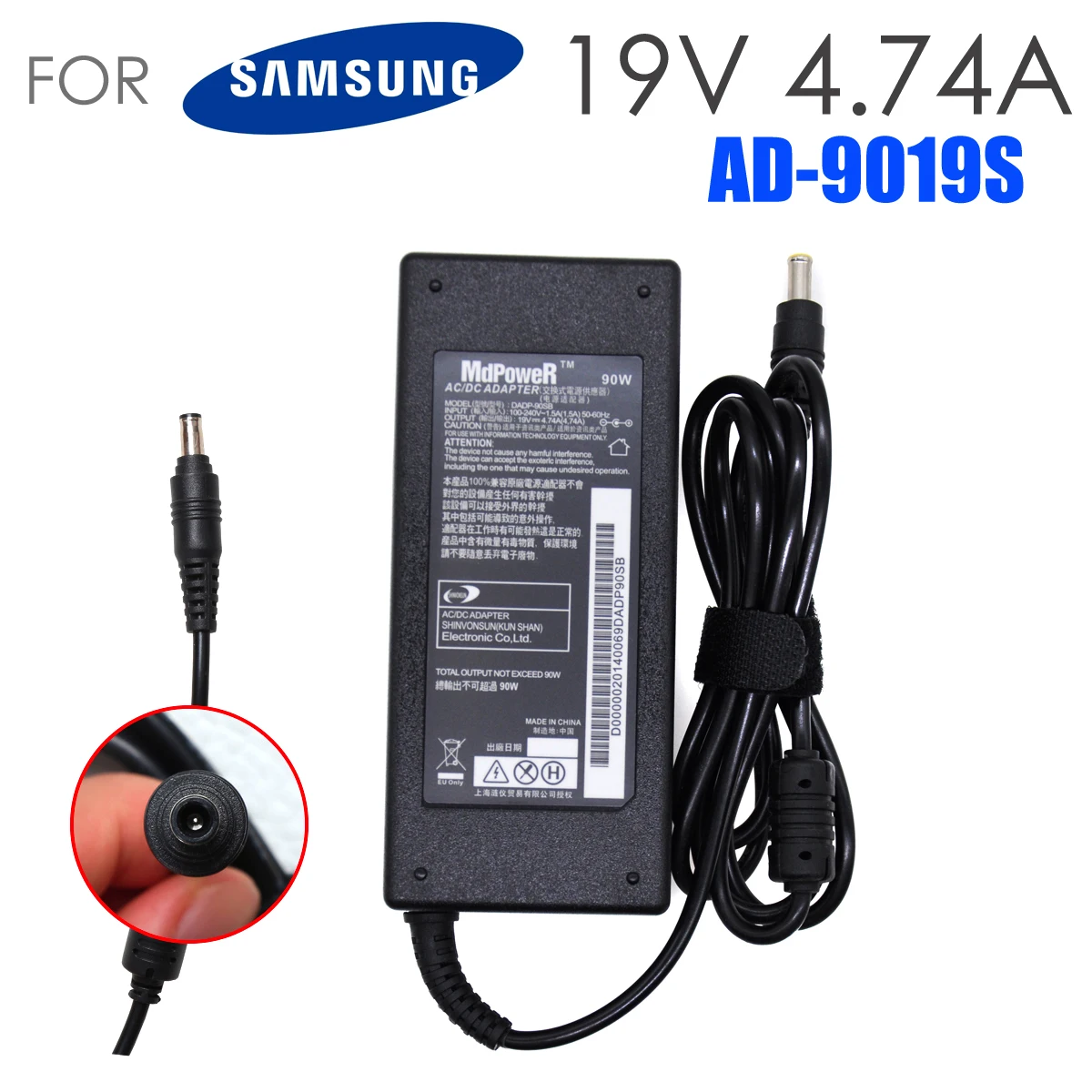 For samsung R580 R590 R610 R65 R540 R560 R580 R610 R65 R700 RC530 RF509 RF510 laptop power supply AC adapter charger 19V 4.74A
For samsung R580 R590 R610 R65 R540 R560 R580 R610 R65 R700 RC530 RF509 RF510 laptop power supply AC adapter charger 19V 4.74A