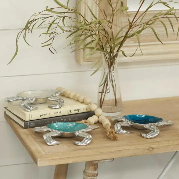 1"H Multi Colored Aluminum Metal Crab Serving Bowl with Enamel Interior, 3-Pieces
1"H Multi Colored Aluminum Metal Crab Serving Bowl with Enamel Interior, 3-Pieces