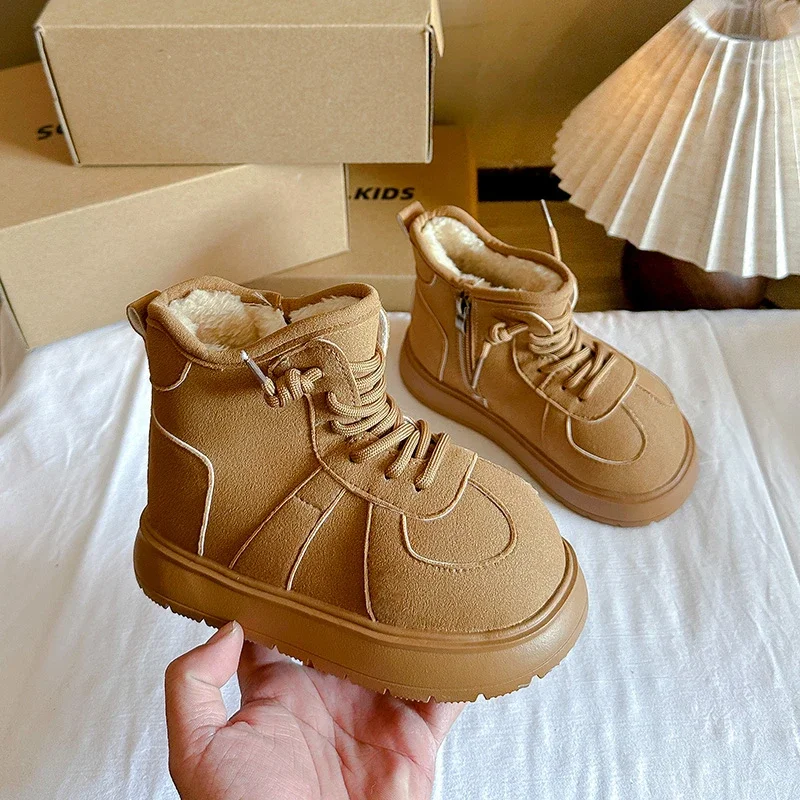 2024 Children Plush Short Boots for Girls Winter New Fashion Korean Style Soft Bottom Anti-slippery Versatile Chic Warm Shoes
2024 Children Plush Short Boots for Girls Winter New Fashion Korean Style Soft Bottom Anti-slippery Versatile Chic Warm Shoes