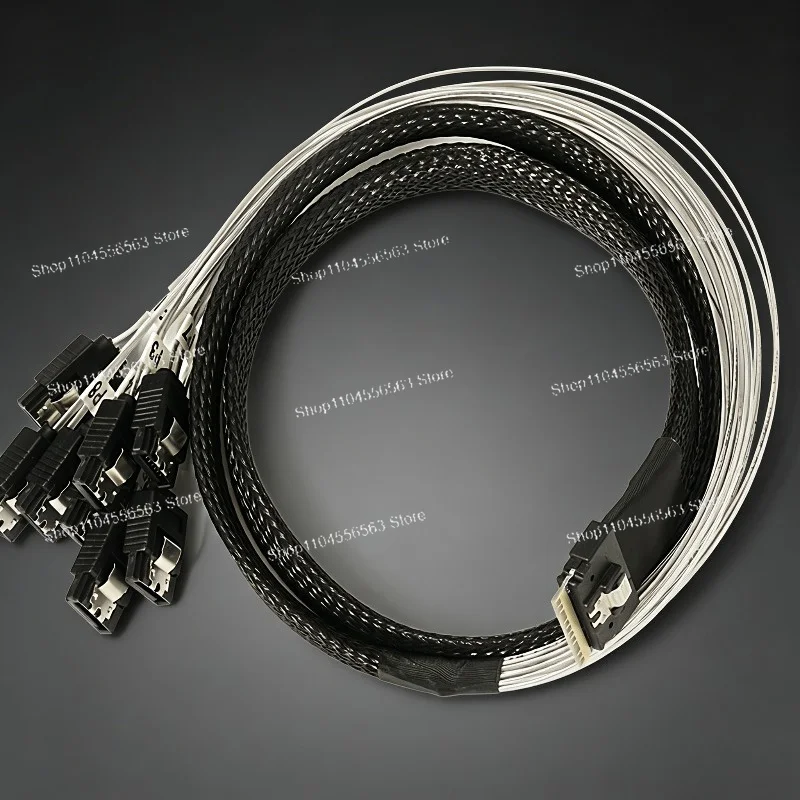 Slim SAS4.0 SFF-8654 8i To 8 Port SATA3 Internal Cable For Mainboard RAID Card
Slim SAS4.0 SFF-8654 8i To 8 Port SATA3 Internal Cable For Mainboard RAID Card