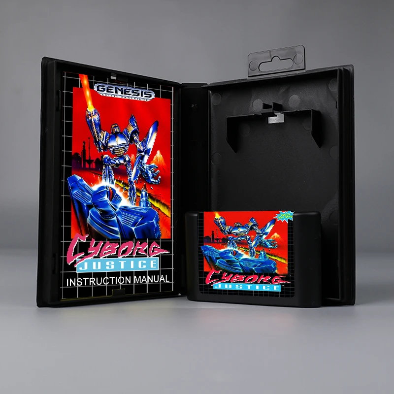 Cyborg Justice USA or EUR cover 16bit MD game card with box with manual for Sega Genesis Megadrive console
Cyborg Justice USA or EUR cover 16bit MD game card with box with manual for Sega Genesis Megadrive console